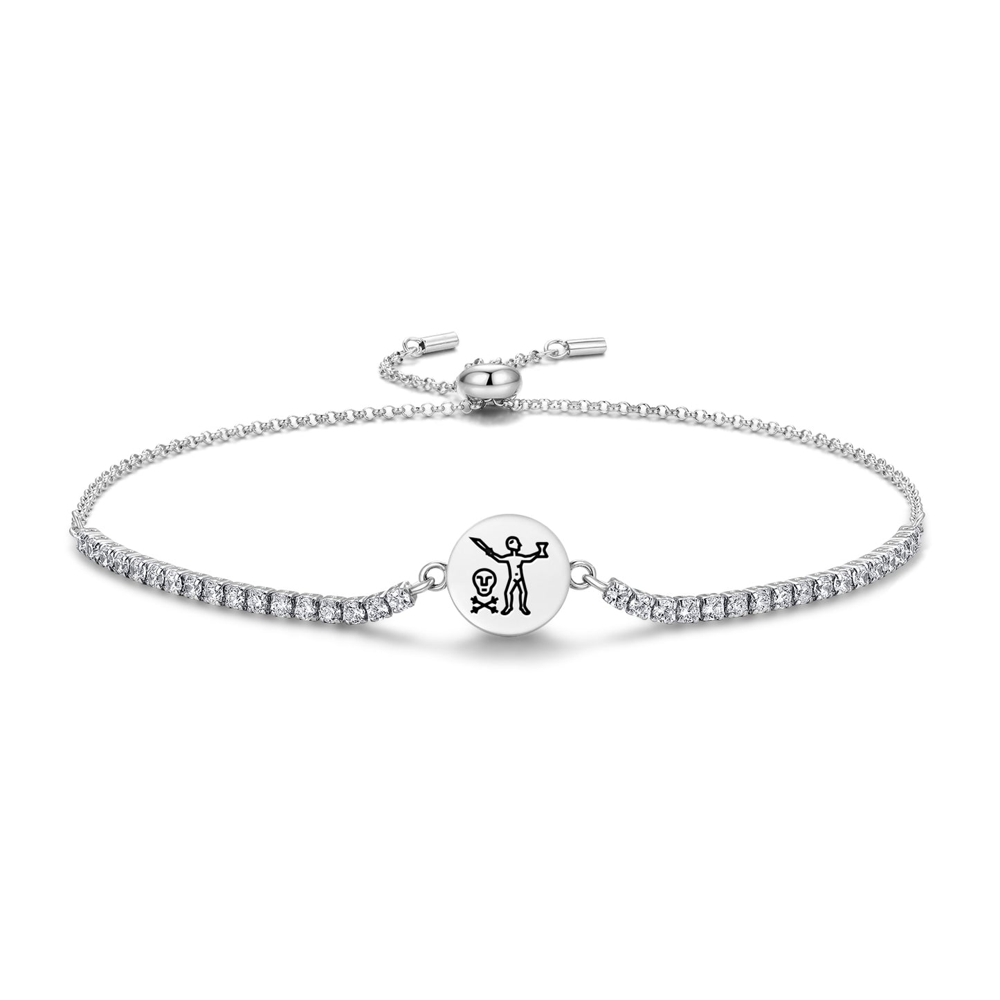 Jean Thomas Dulaien – Captain Jolly Roger Pirate Flags Symbols Adjustable Bracelet