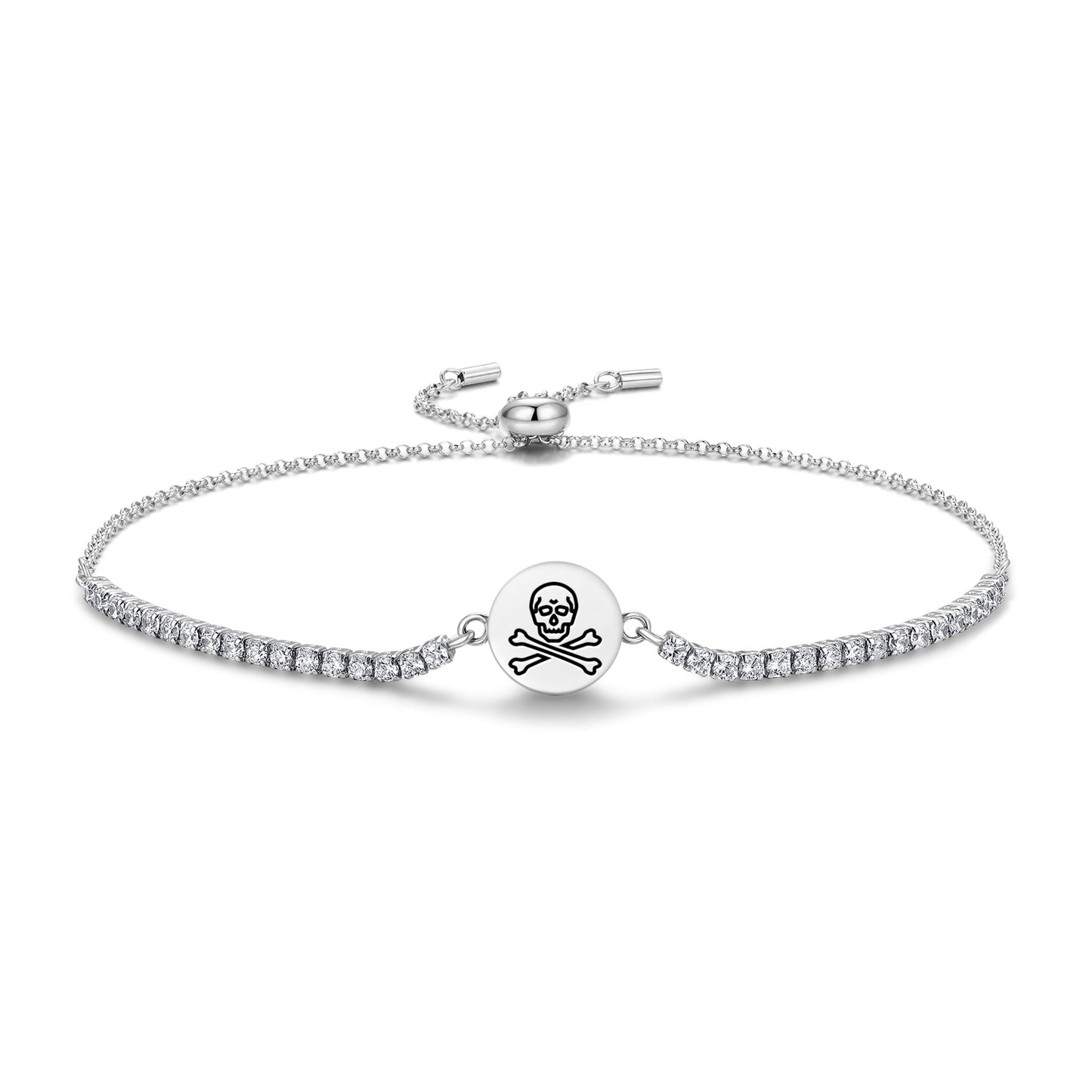 Black Sam Jolly Roger Pirate Flags Symbols Adjustable Bracelet