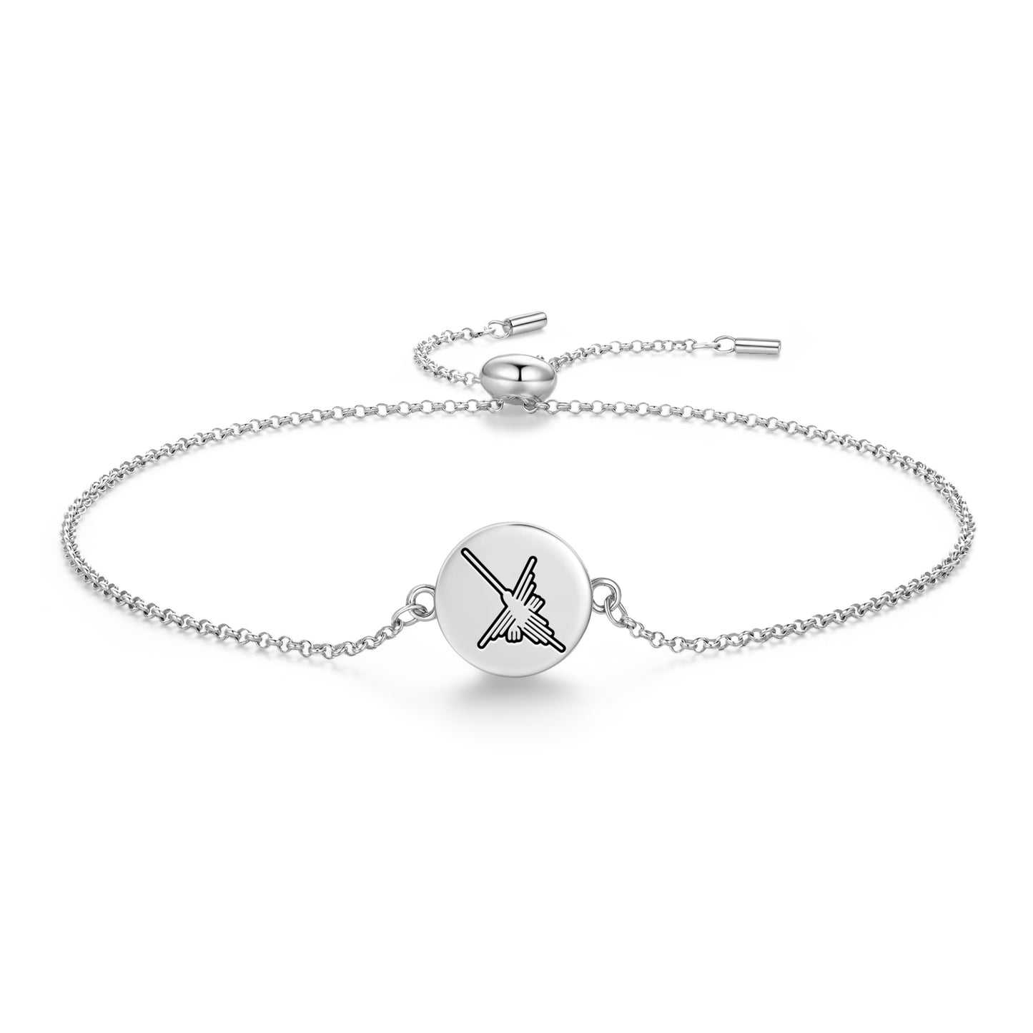 The Hummingbird Nazca lines Symbols Adjustable Bracelet