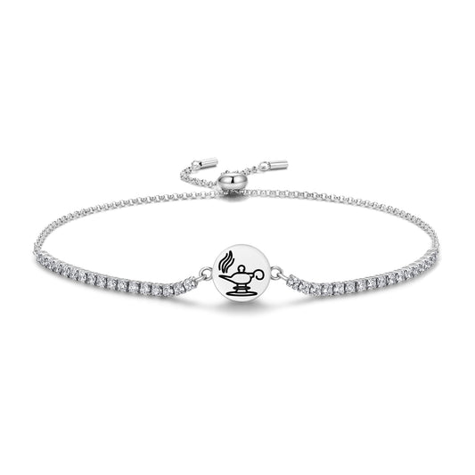 Zoroastrian lamp Persian Symbols Adjustable Bracelet