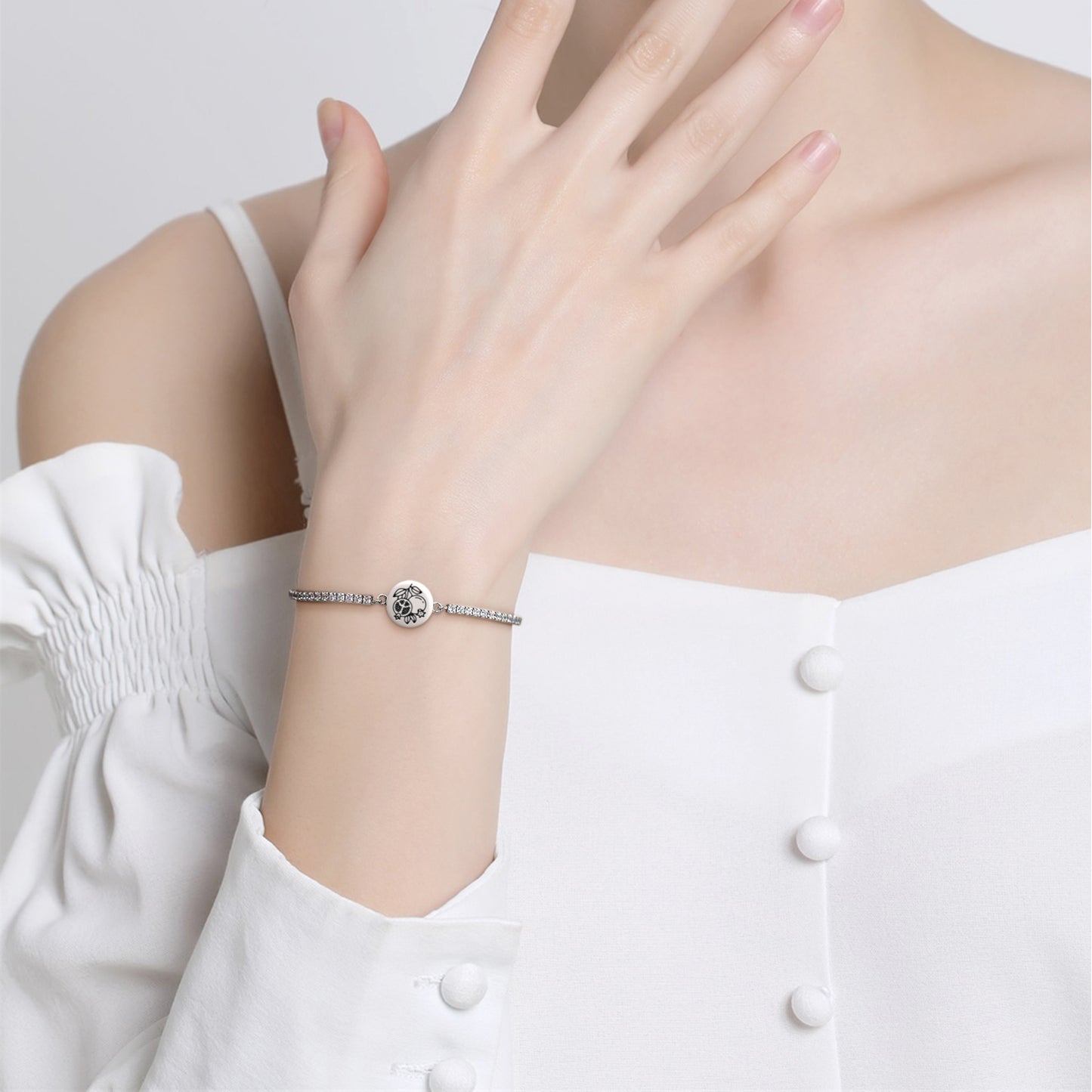 The pomegranate Roman Empire Symbols Adjustable Bracelet