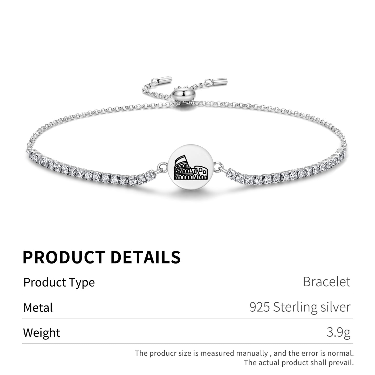 Colosseum Roman Empire Symbols Adjustable Bracelet