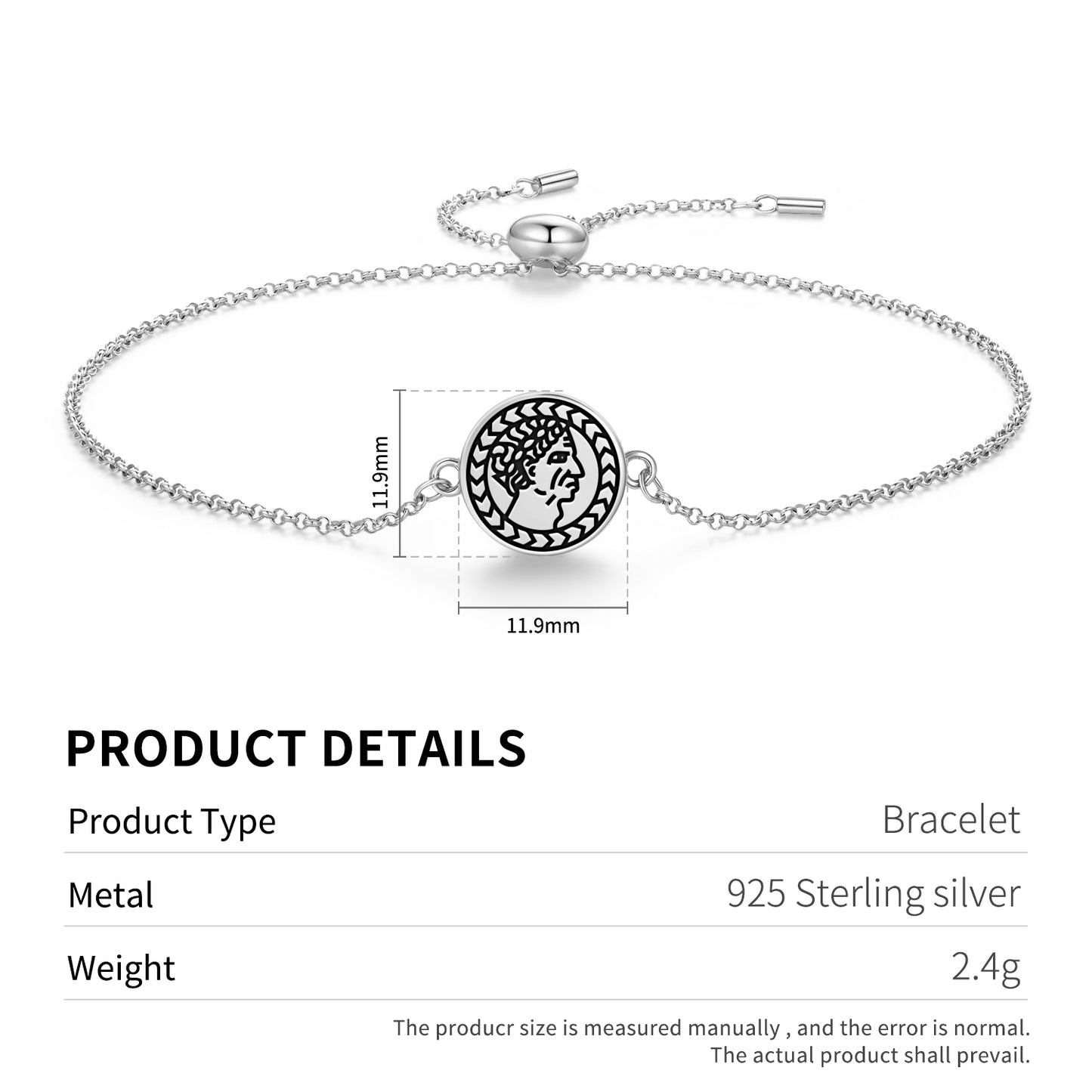 Julius Caesar Roman Empire Symbols Adjustable Bracelet