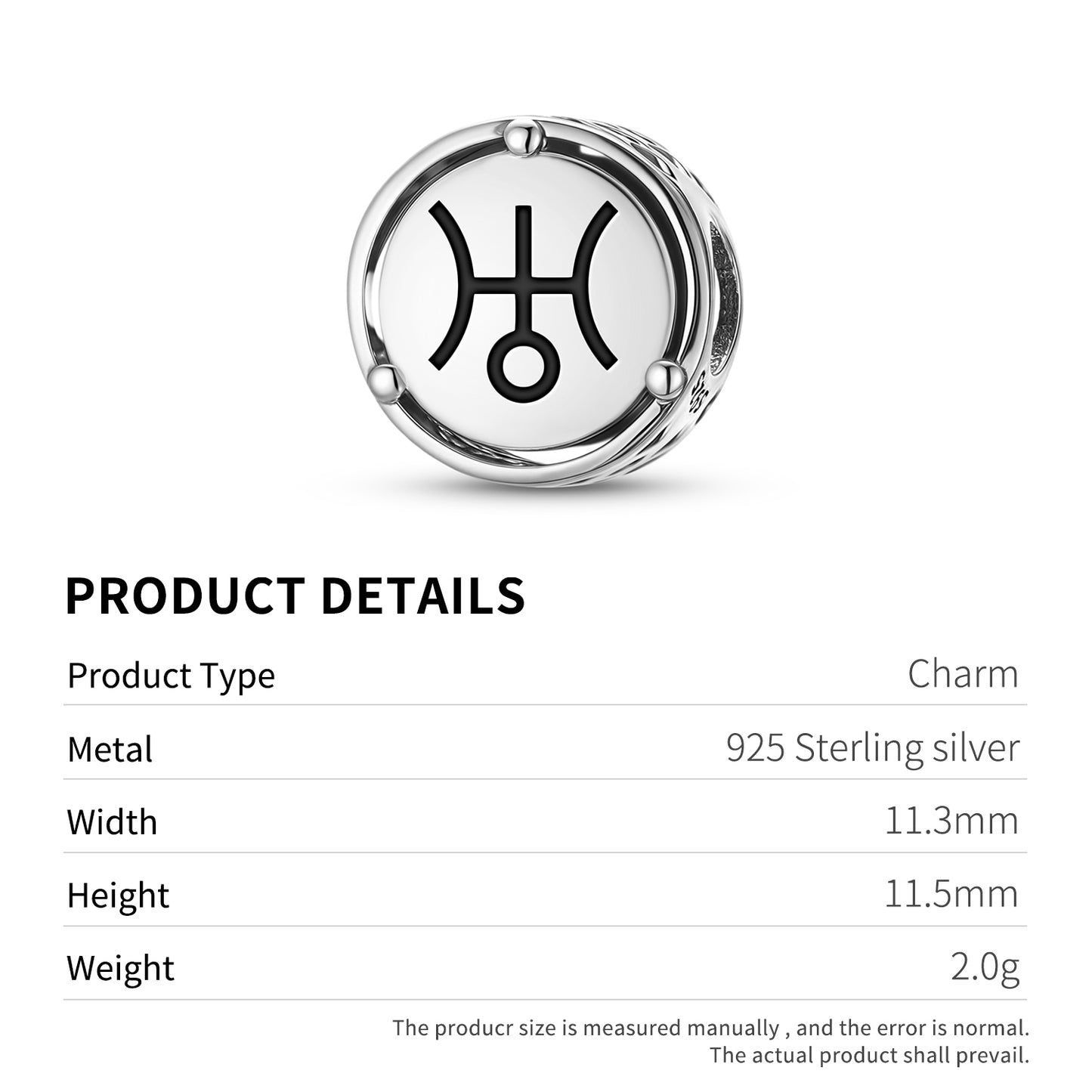 Uranus Astrology Symbols Charm