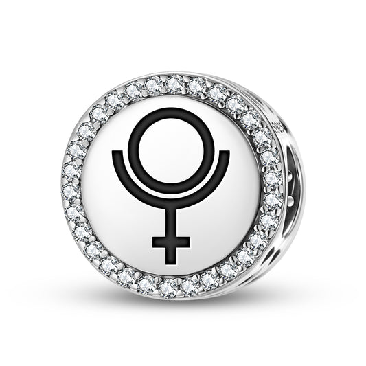 Pluto Astrology Symbols Charm