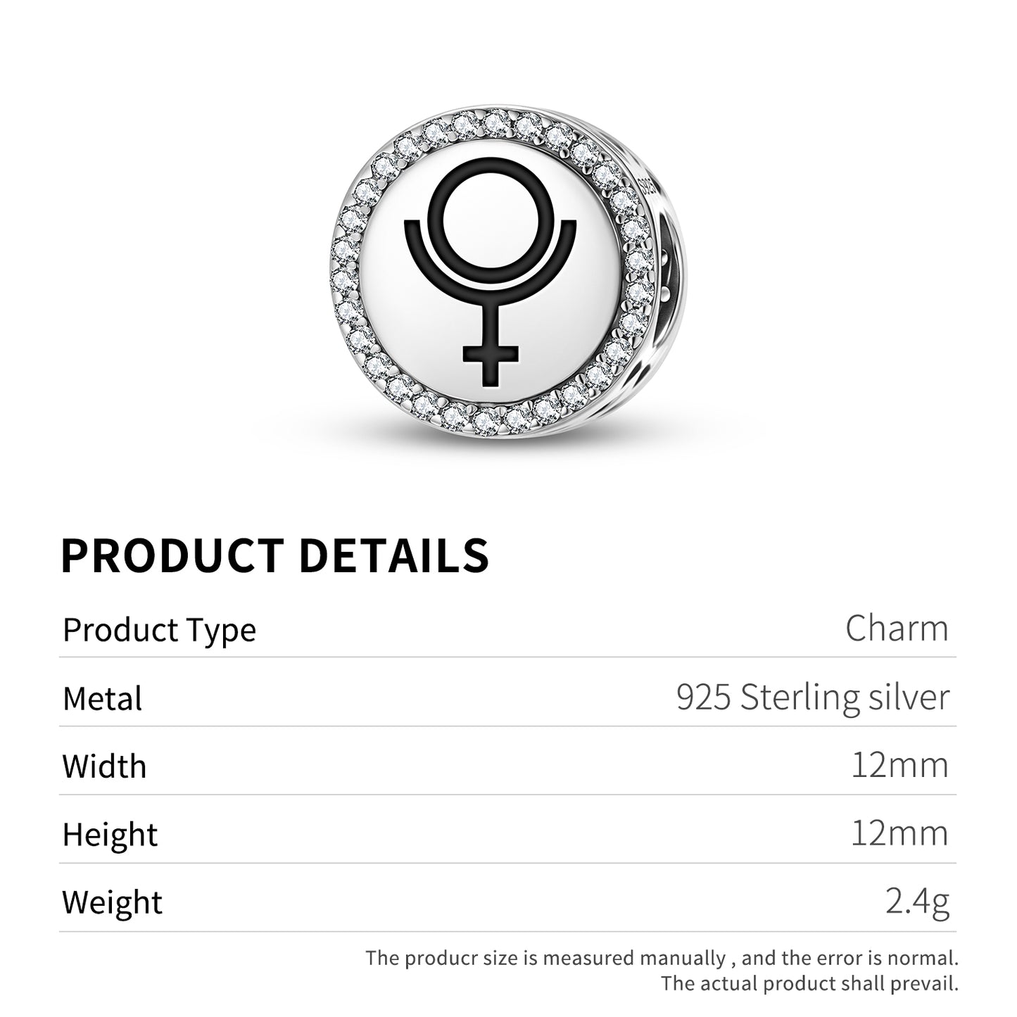 Pluto Astrology Symbols Charm