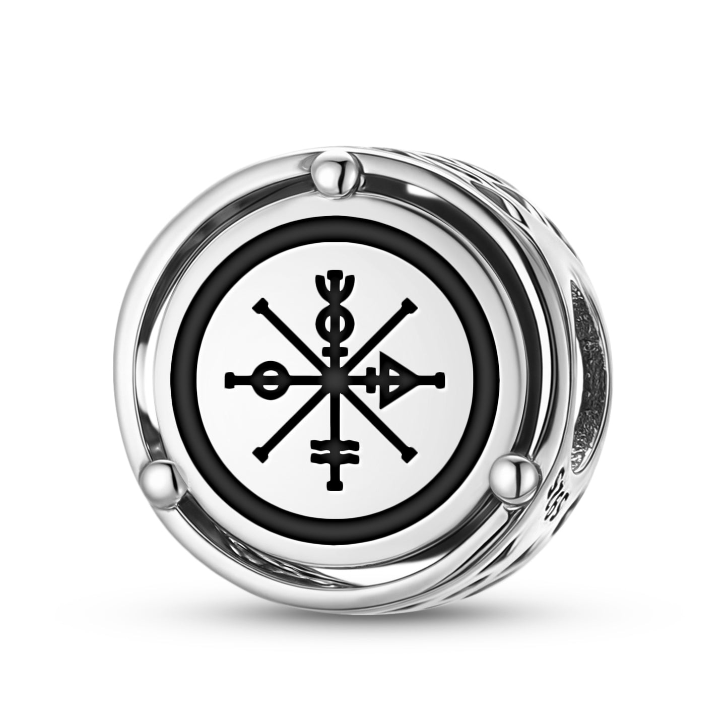 The Wheel of Fortune Tarot Symbols Charm