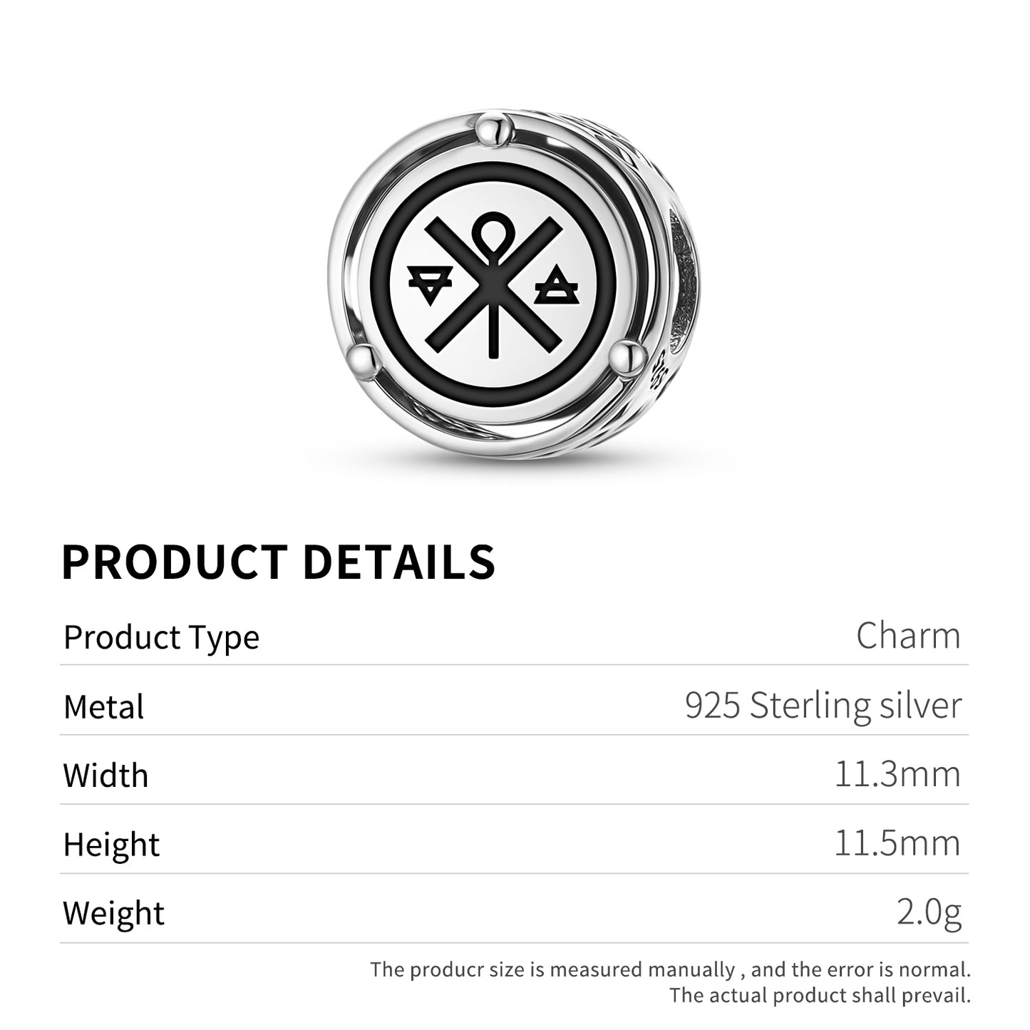 Death Tarot Symbols Charm