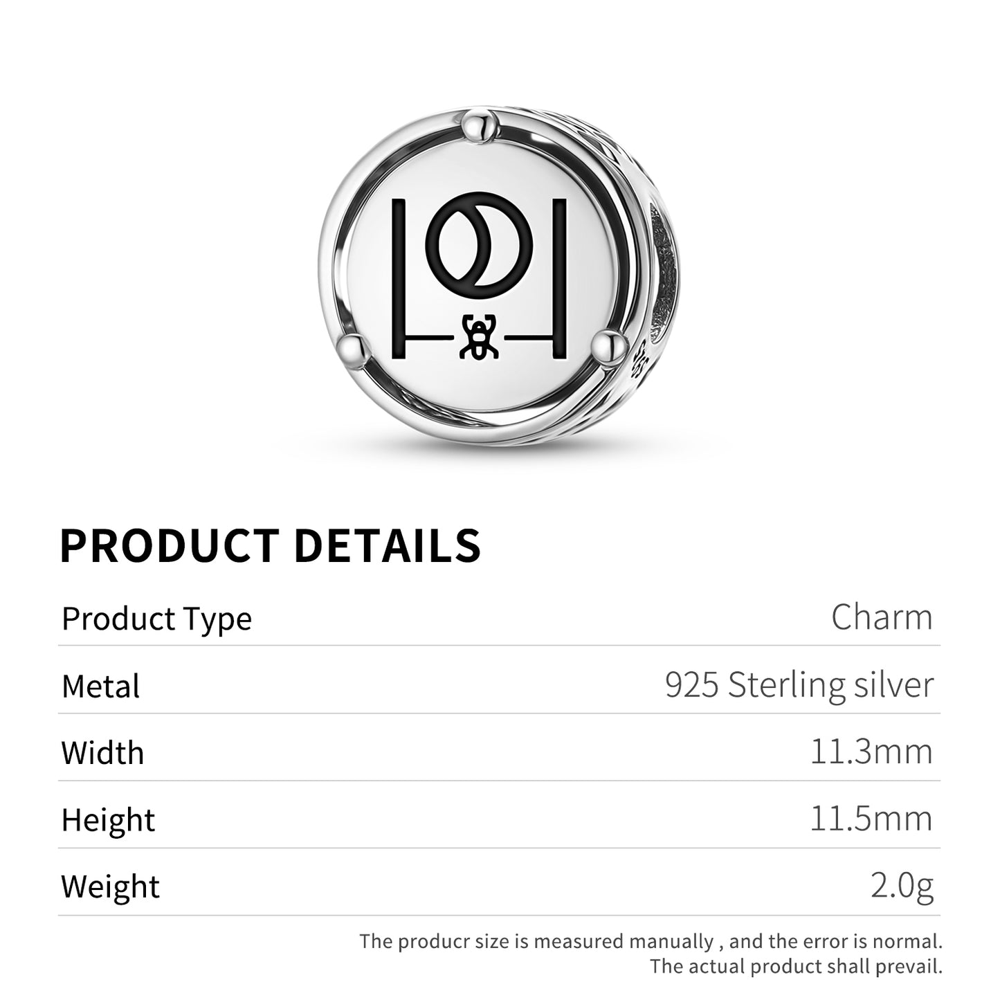 The Moon Tarot Symbols Charm