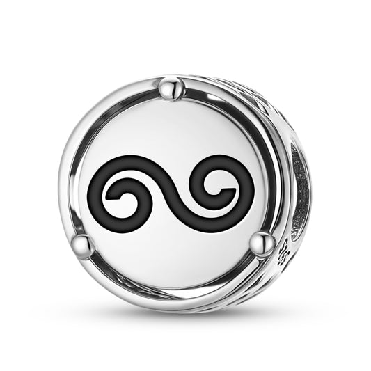 Double Spiral Celtic Symbols Charm