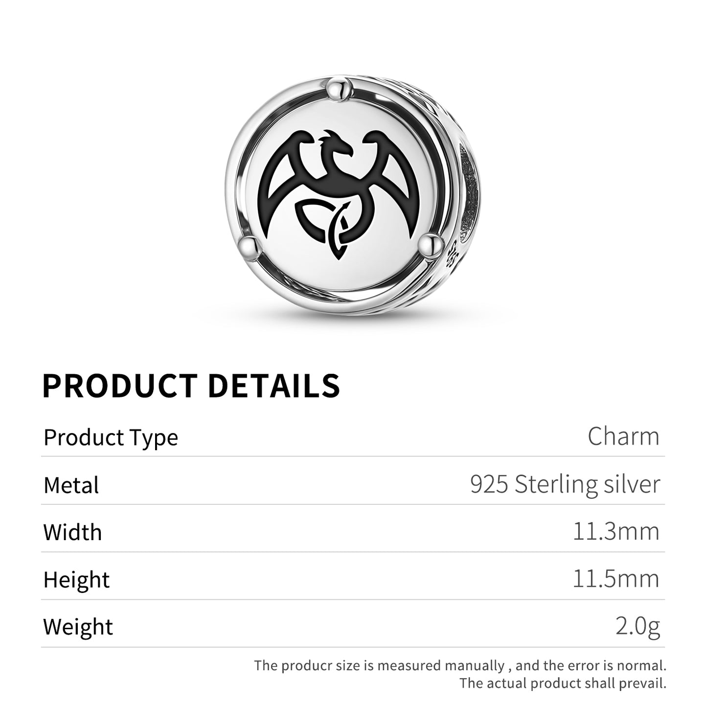 The Dragon Celtic Symbols Charm
