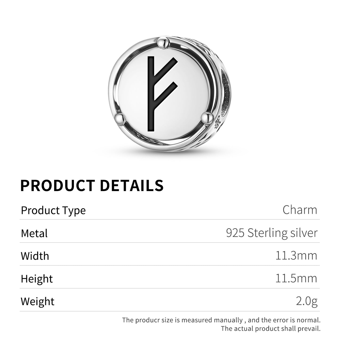 Fehu Norse Runes Symbols Charm