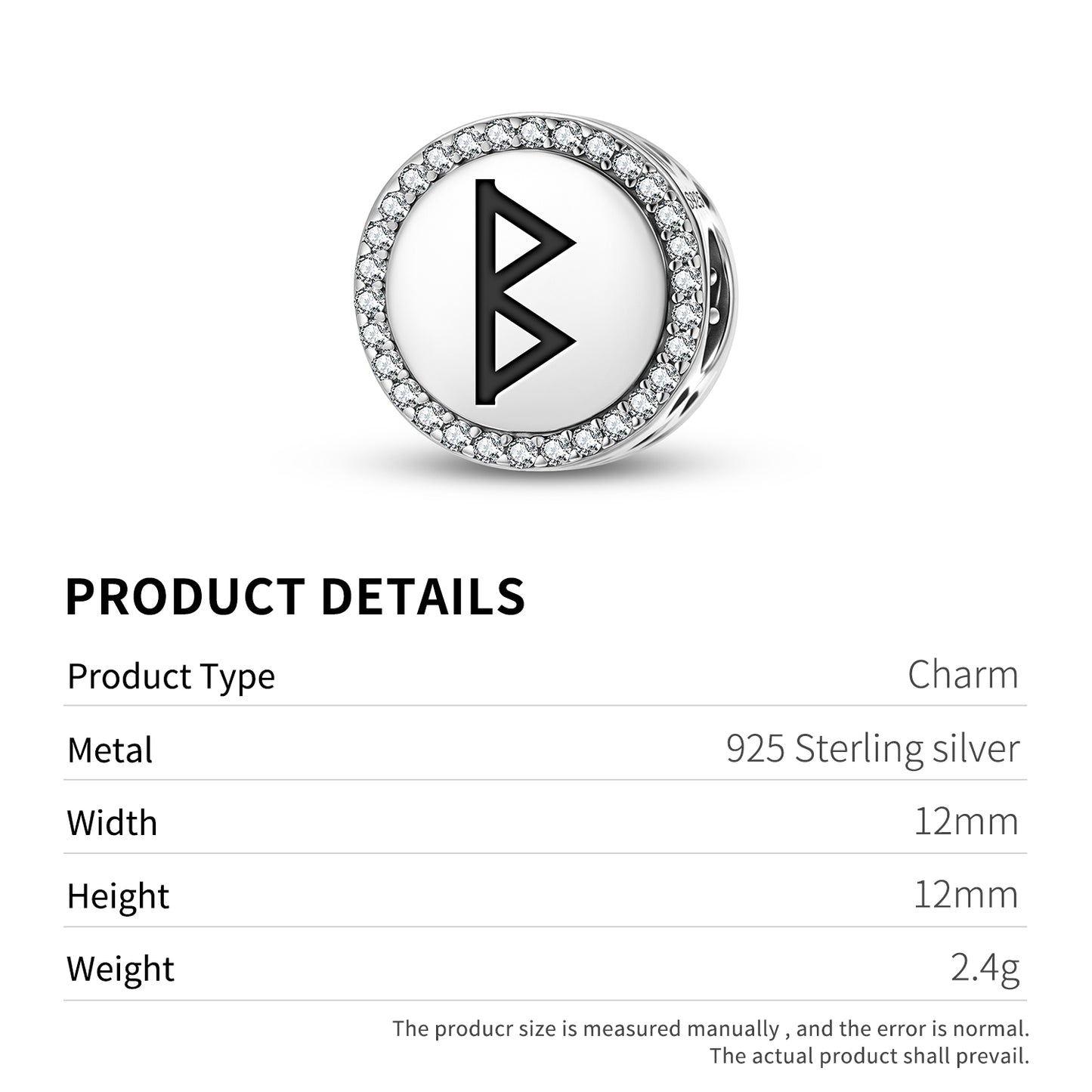 Berkanan Norse Runes Symbols Charm