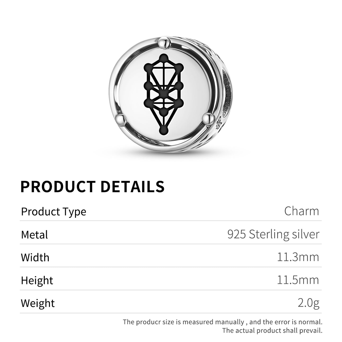 Tree of Life – Sephiroth Sacred Geometry Symbols Charm