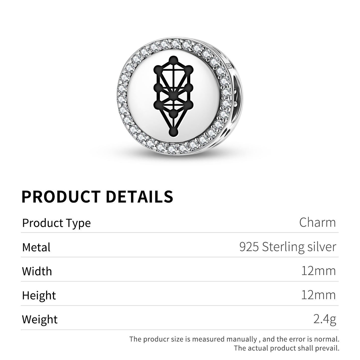 Tree of Life – Sephiroth Sacred Geometry Symbols Charm