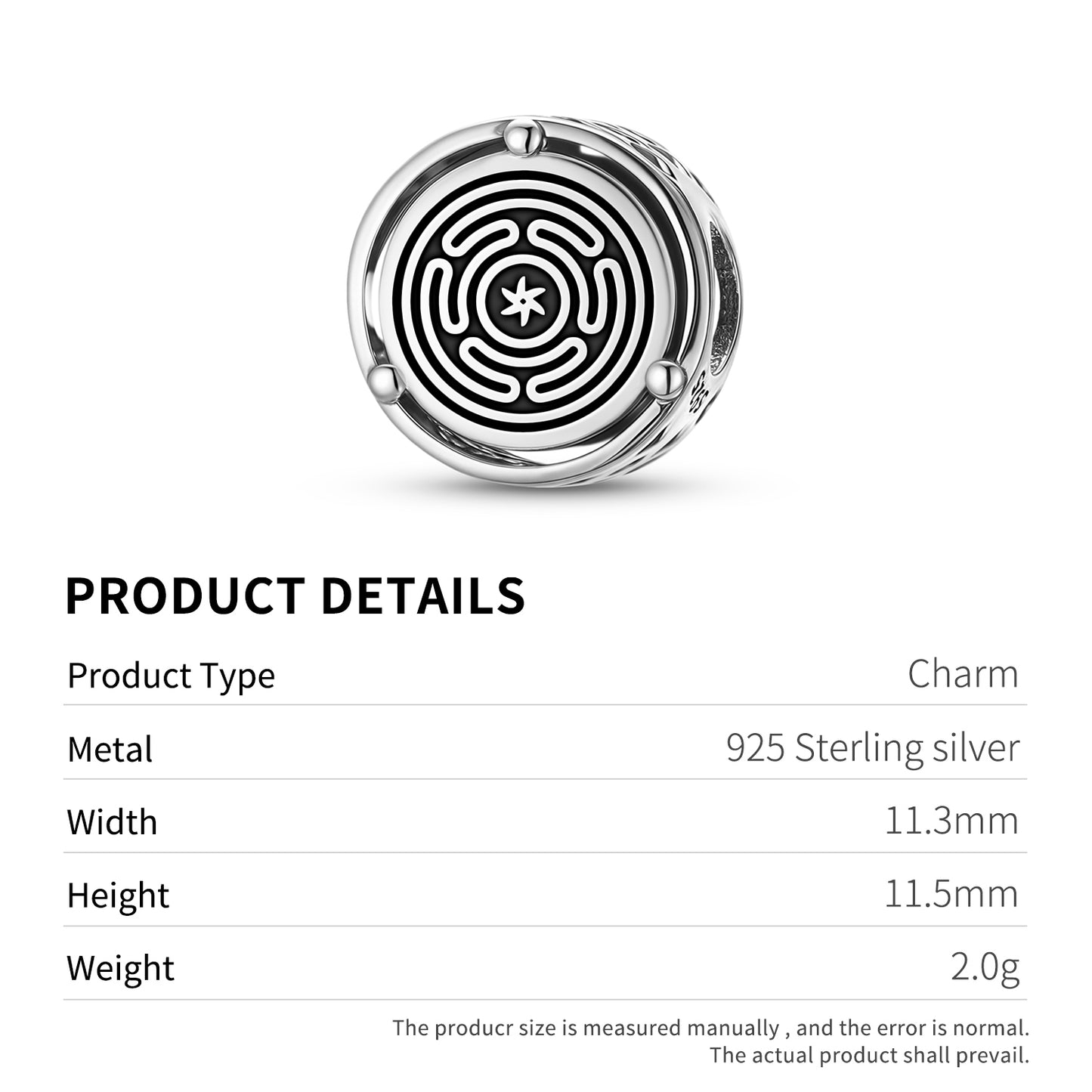 Hecate's Wheel Symbol  Charm