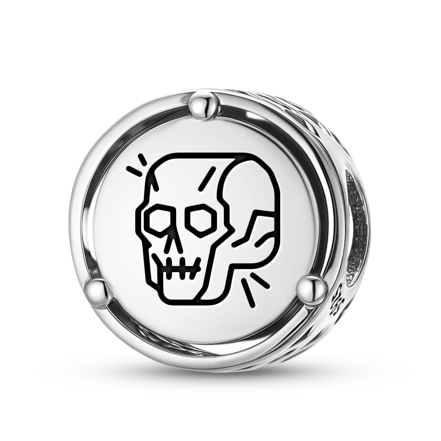 Crystal skull Mayan Symbols Charm