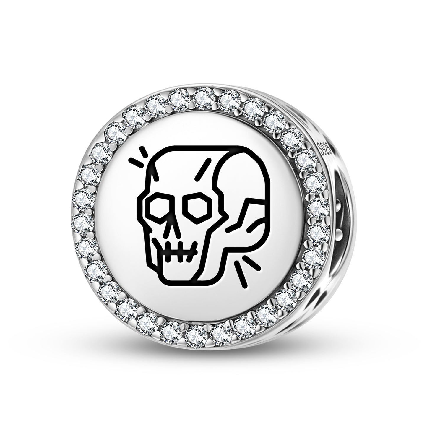 Crystal skull Mayan Symbols Charm