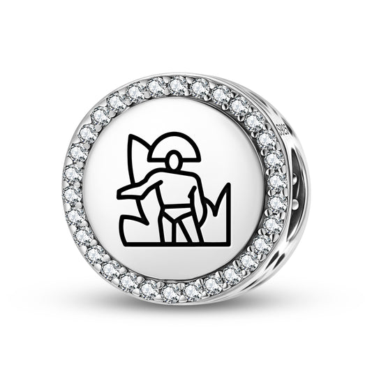 Fire dance Mayan Symbols Charm