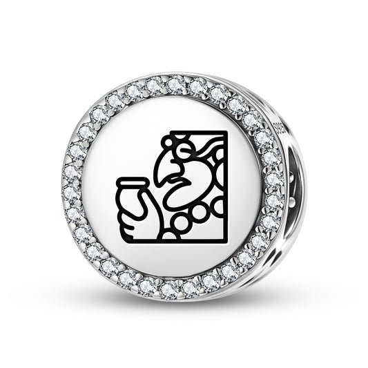 Itzamna Mayan Symbols Charm