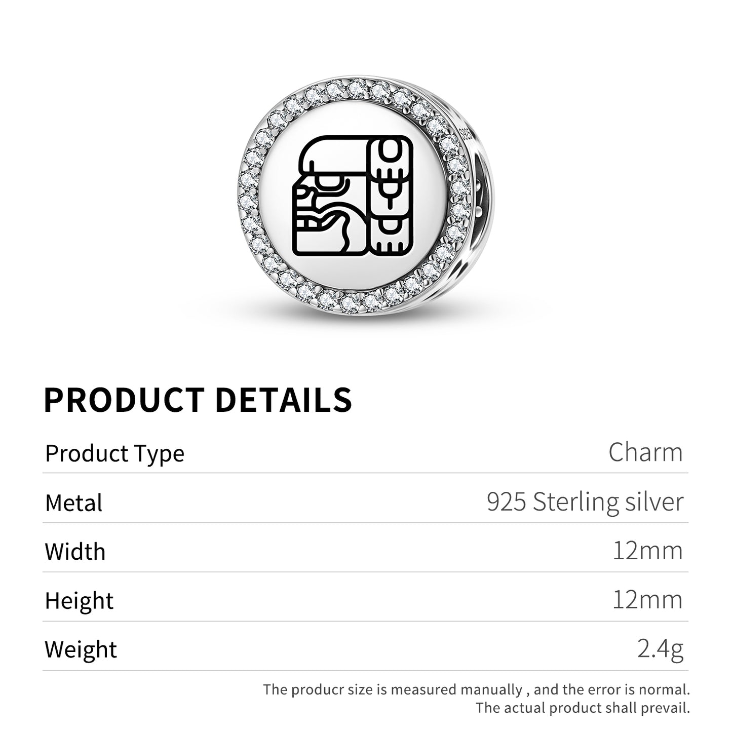 Xibalbá Mayan Symbols Charm