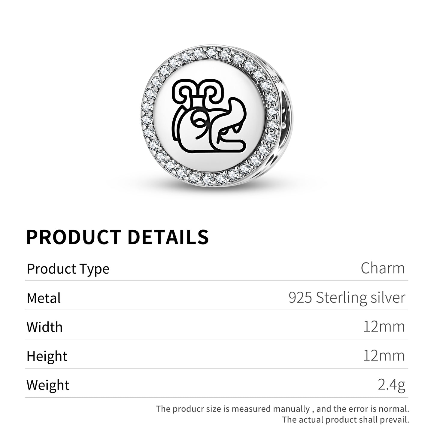 Huracan Mayan Symbols Charm