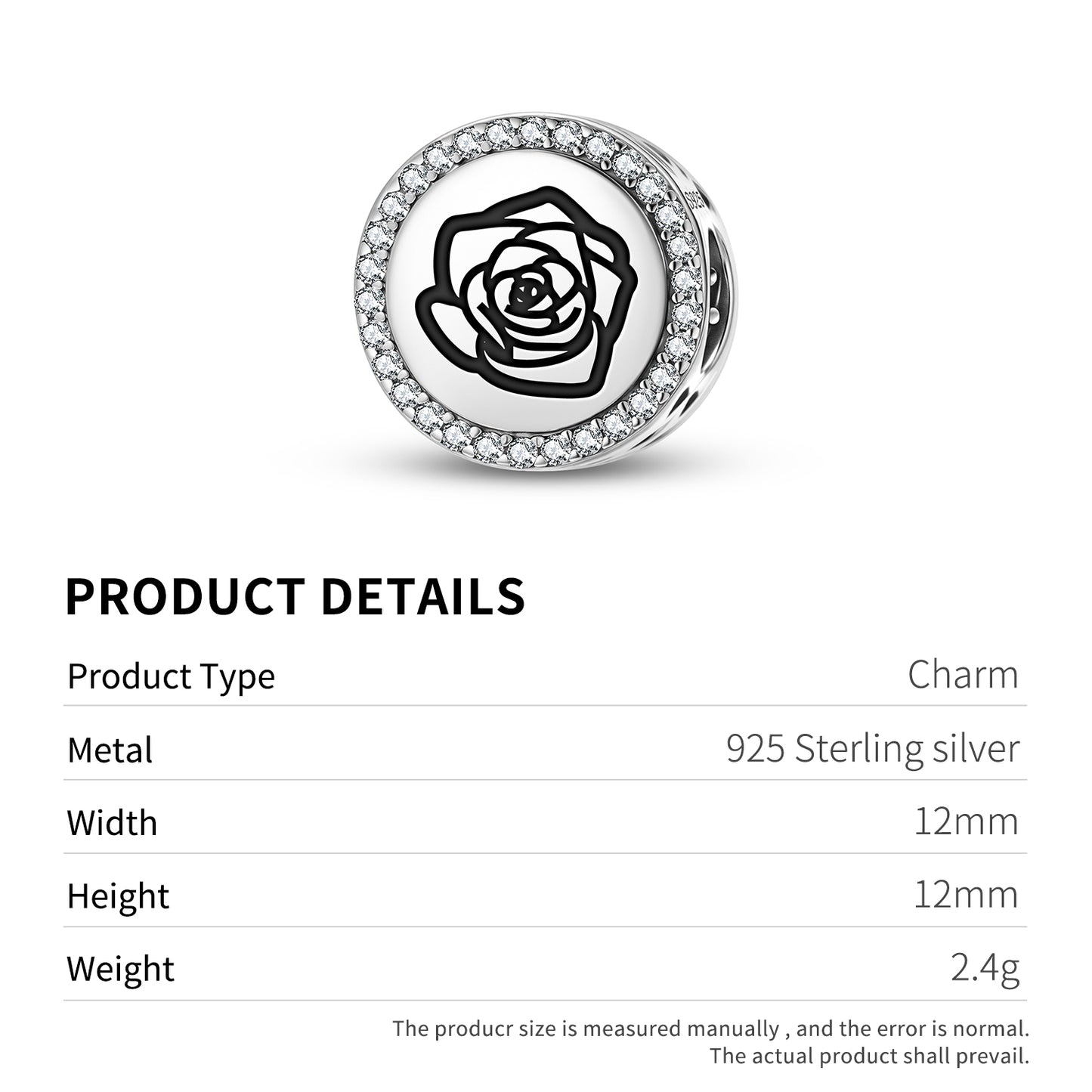 Rose Flowers Symbols Charm