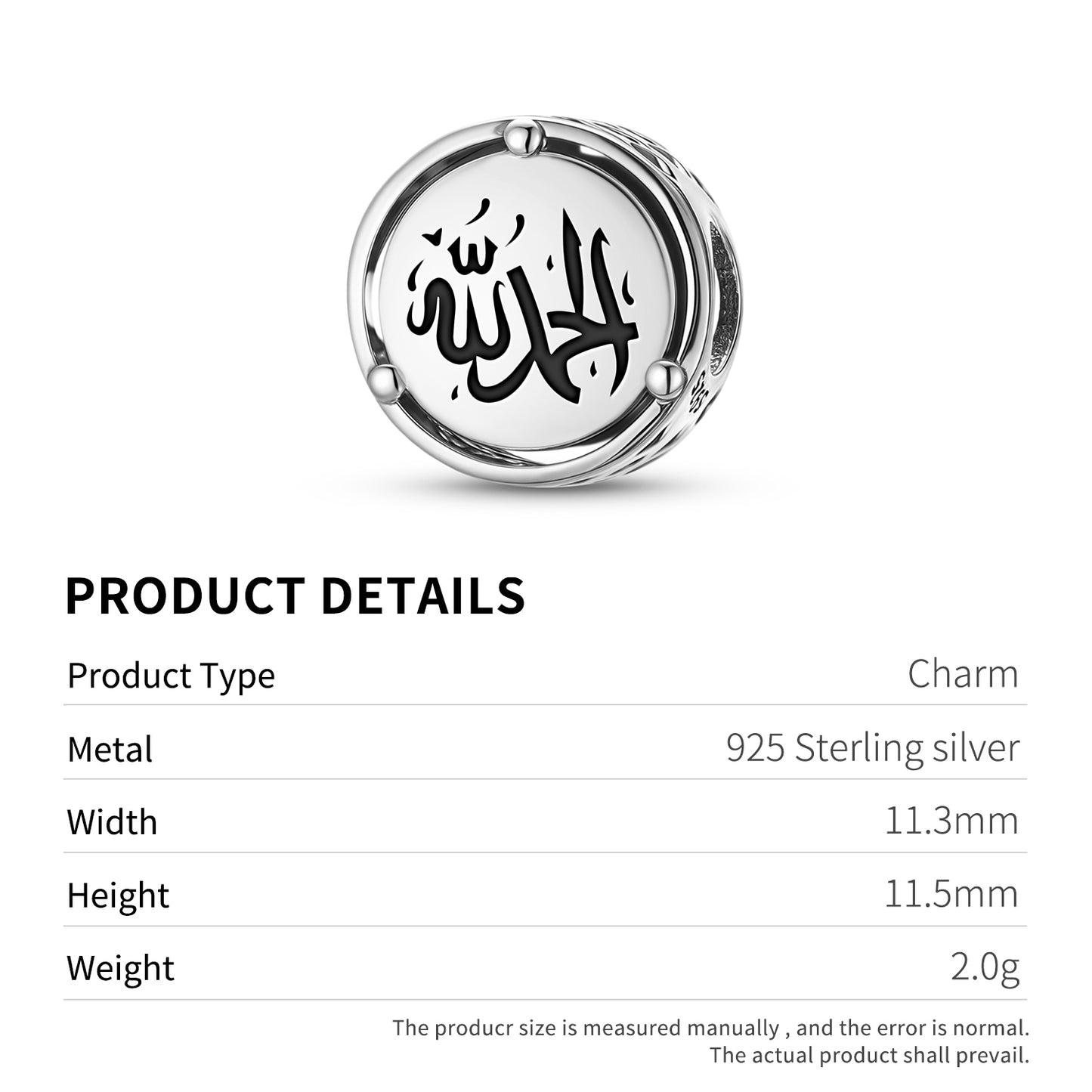 Alhamdulillah Islam Symbols Charm