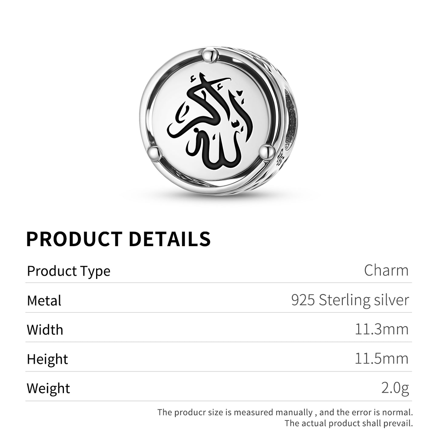 Allahu Akbar Islam Symbols Charm