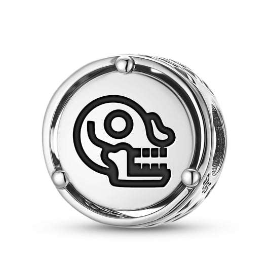 Miquiztli Aztec Symbols Charm