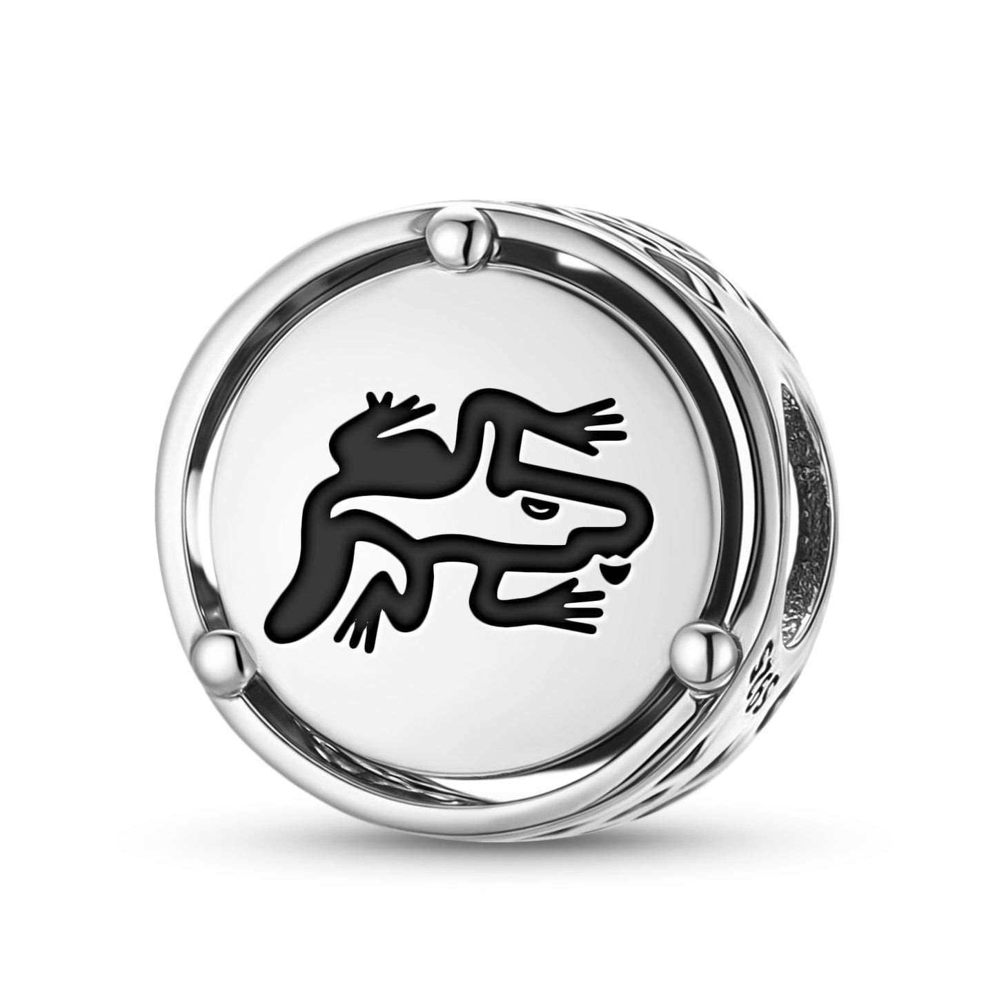 Cuetzpalin Aztec Symbols Charm