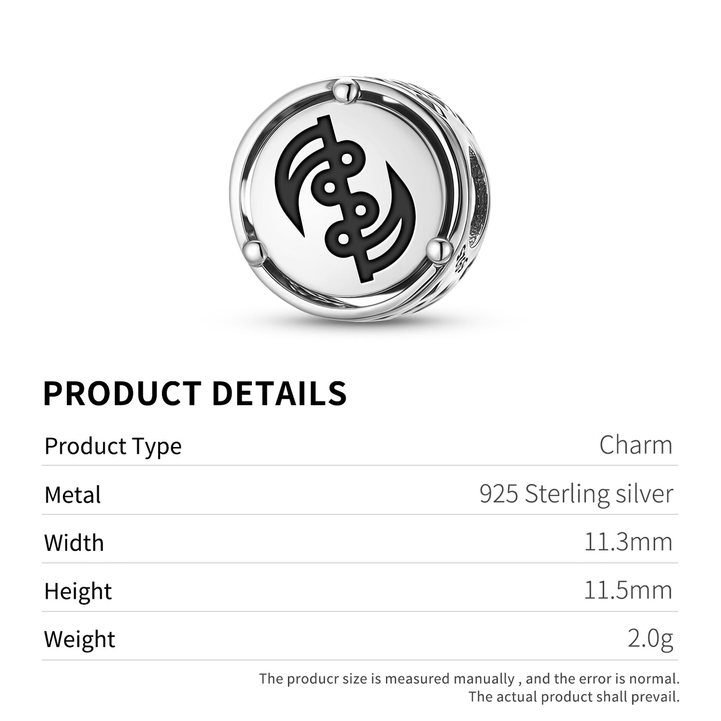 Gye Nyame Adinkra Symbols Charm