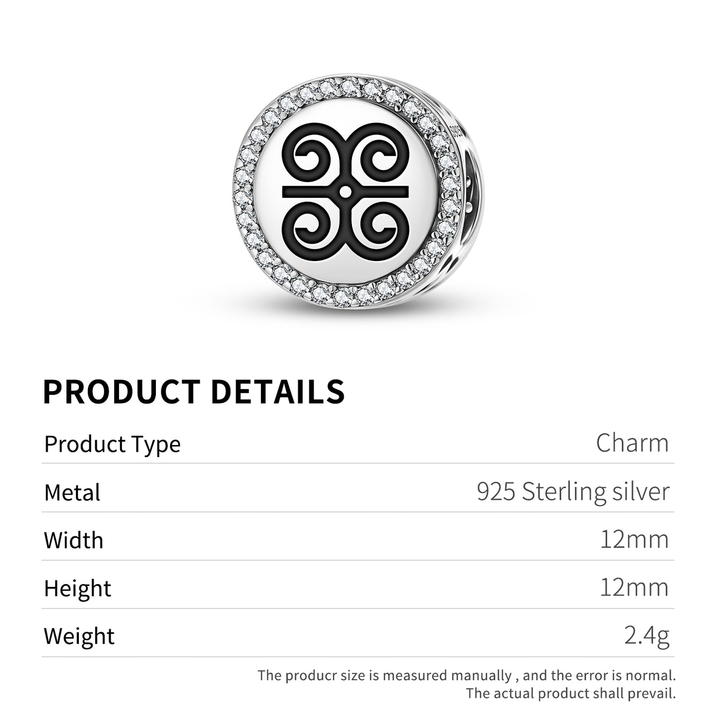 Dwannini Mmen Adinkra Symbols Charm