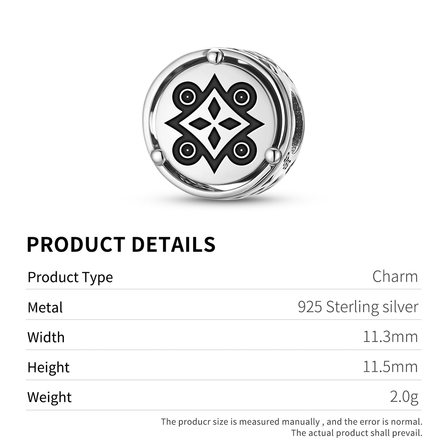Esono Anantam Adinkra Symbols Charm