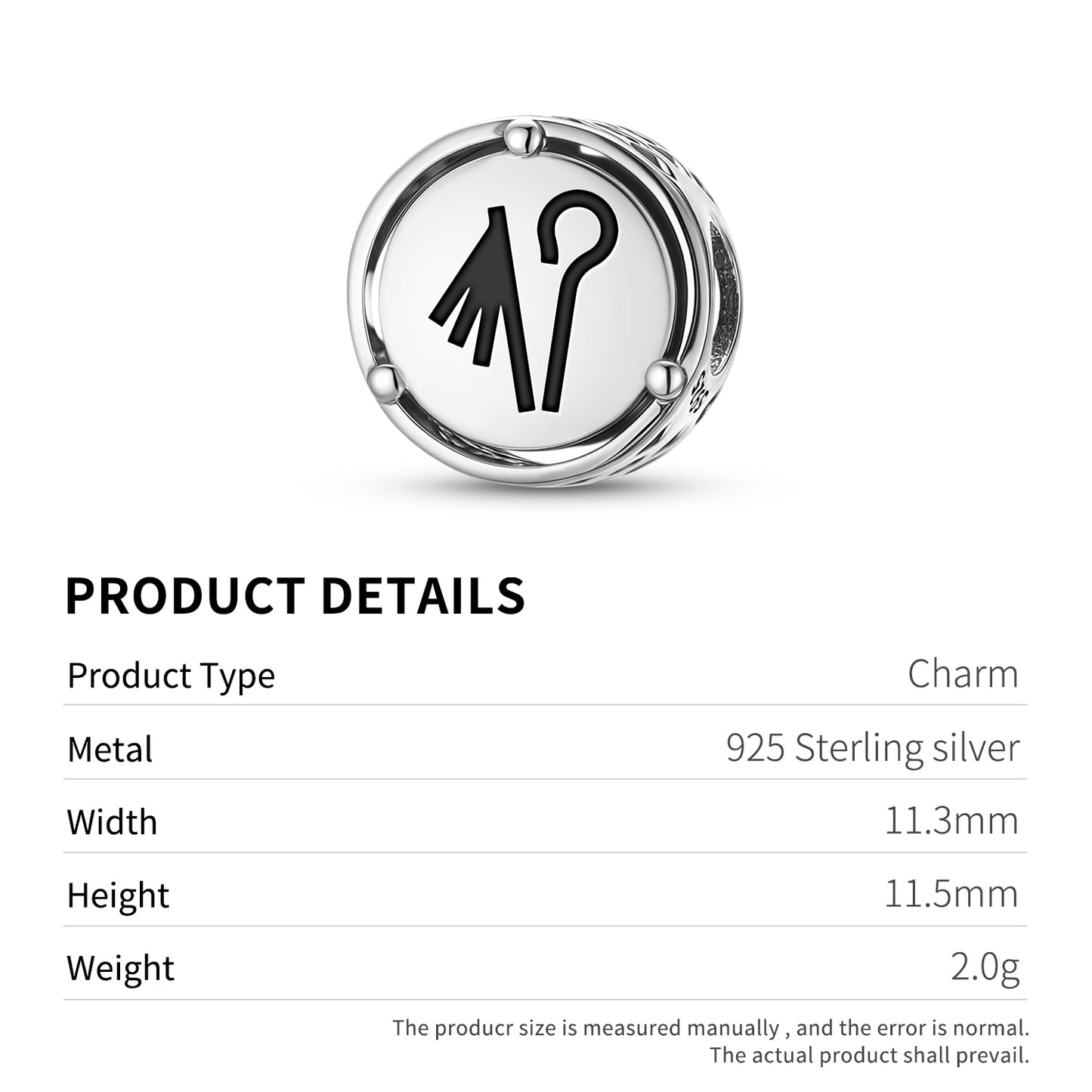 Crook and fall Egyptian Symbols Charm