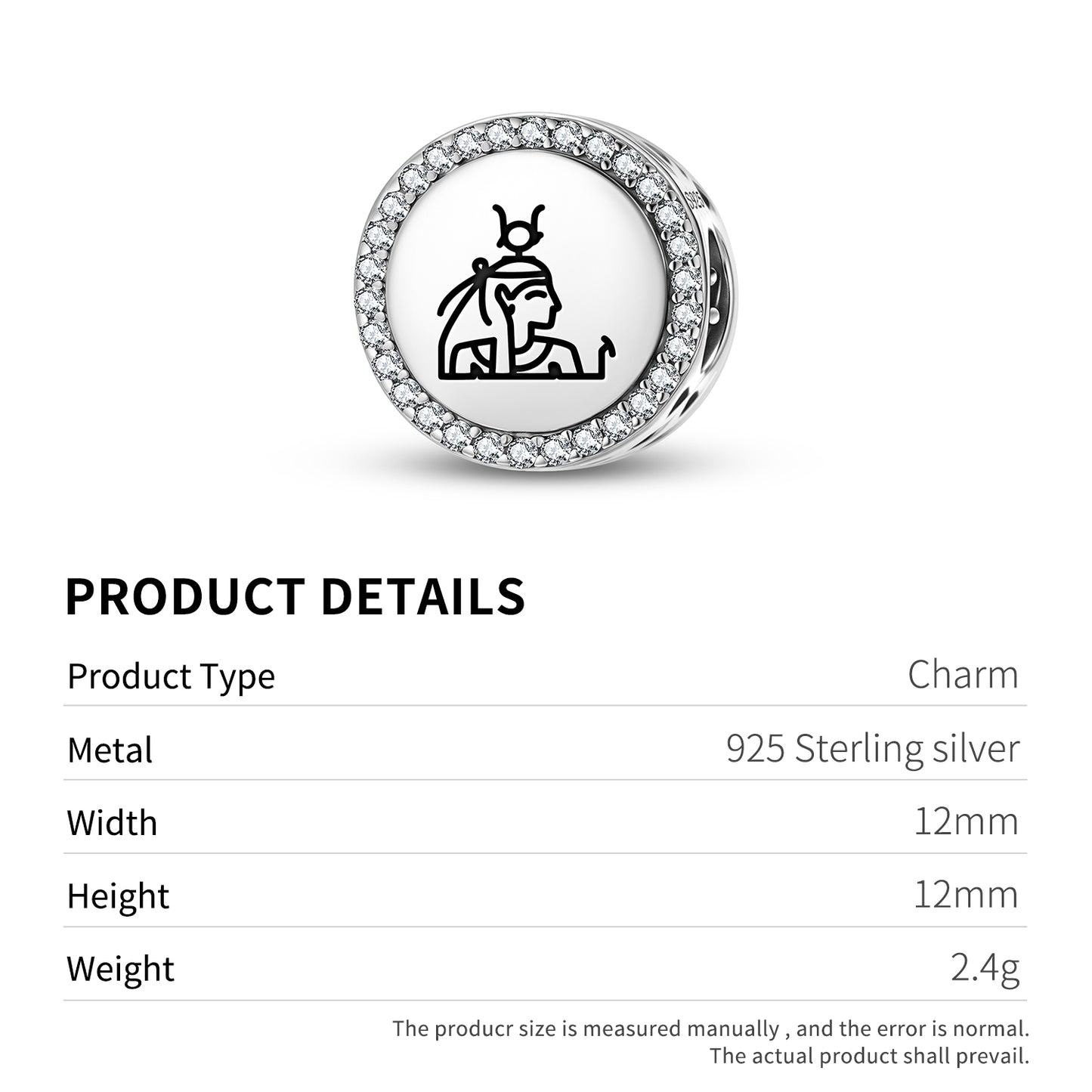 Hathor Egyptian Symbols Charm