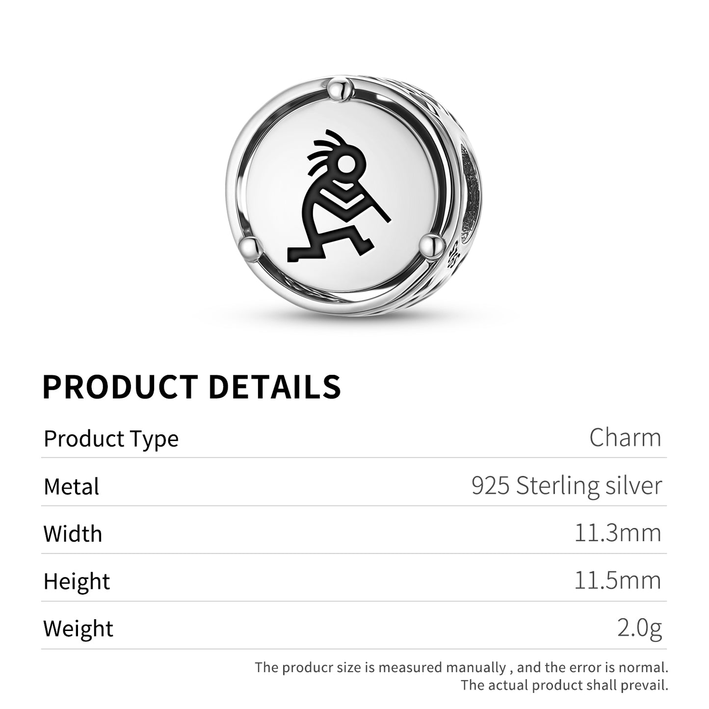Kokopelli Hopi Symbols Charm
