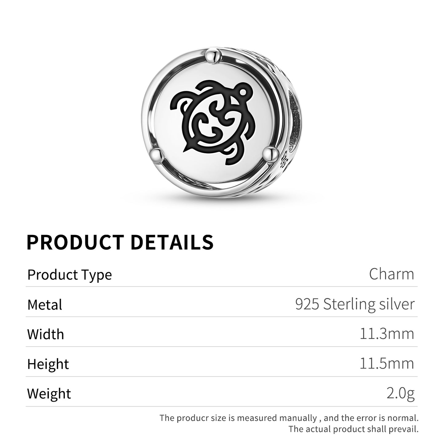 Koru Honu Maori Symbols Charm