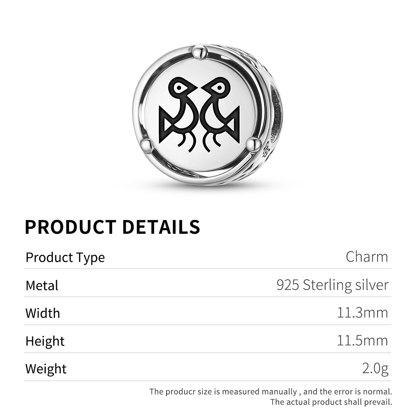 Eternal lovers Taino Symbols Charm
