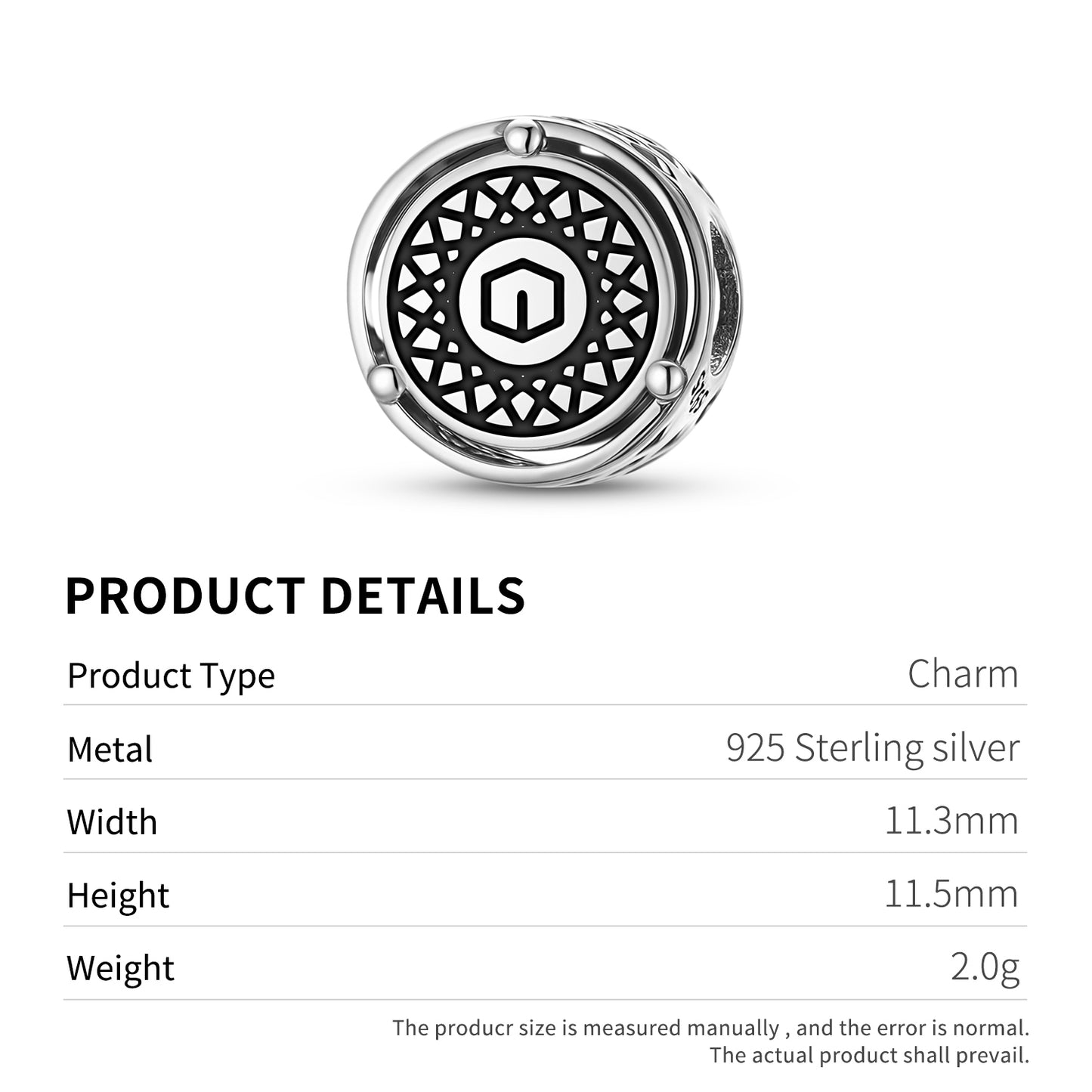 Metatron's Cube Crop Circles Symbols Charm
