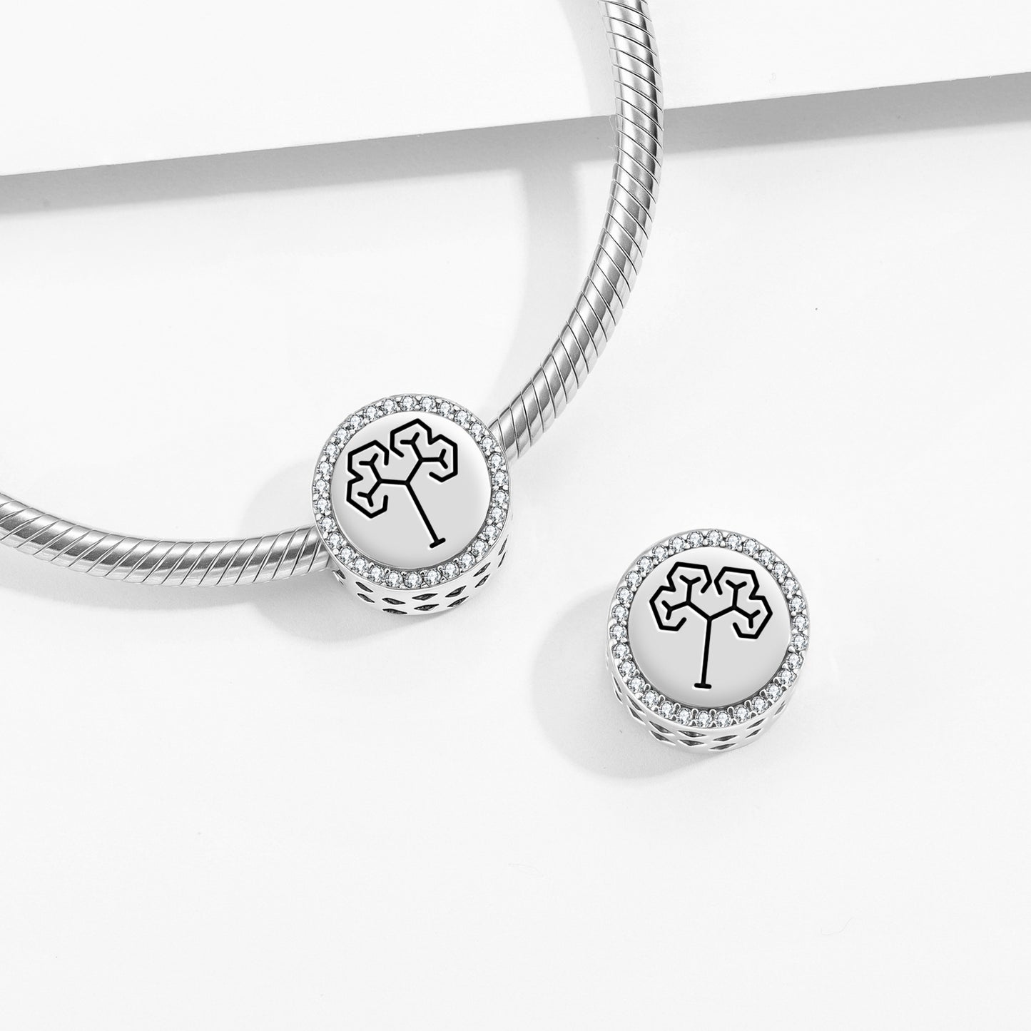 Golden Tree Crop Circles Symbols Charm