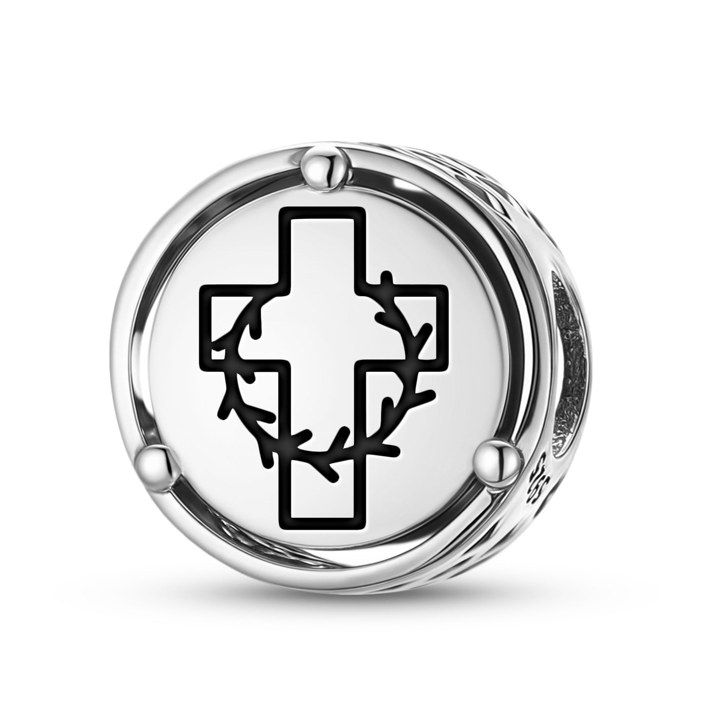 Сrown of Thorns on the Cross Templar Symbols Charm