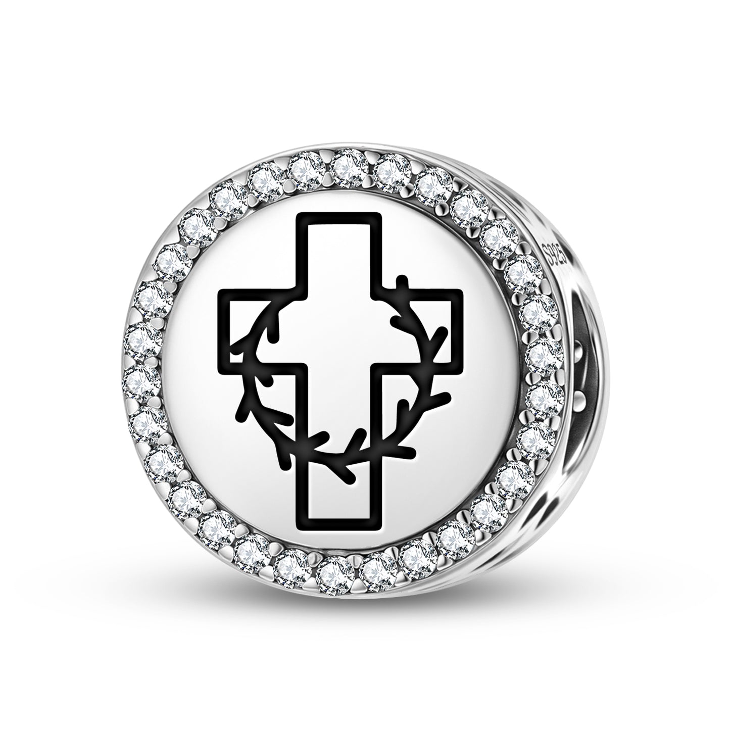 Сrown of Thorns on the Cross Templar Symbols Charm