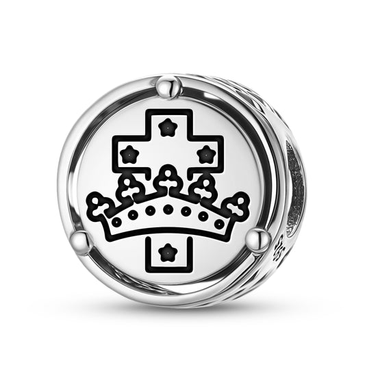 The Crown and The Cross Templar Symbols Charm