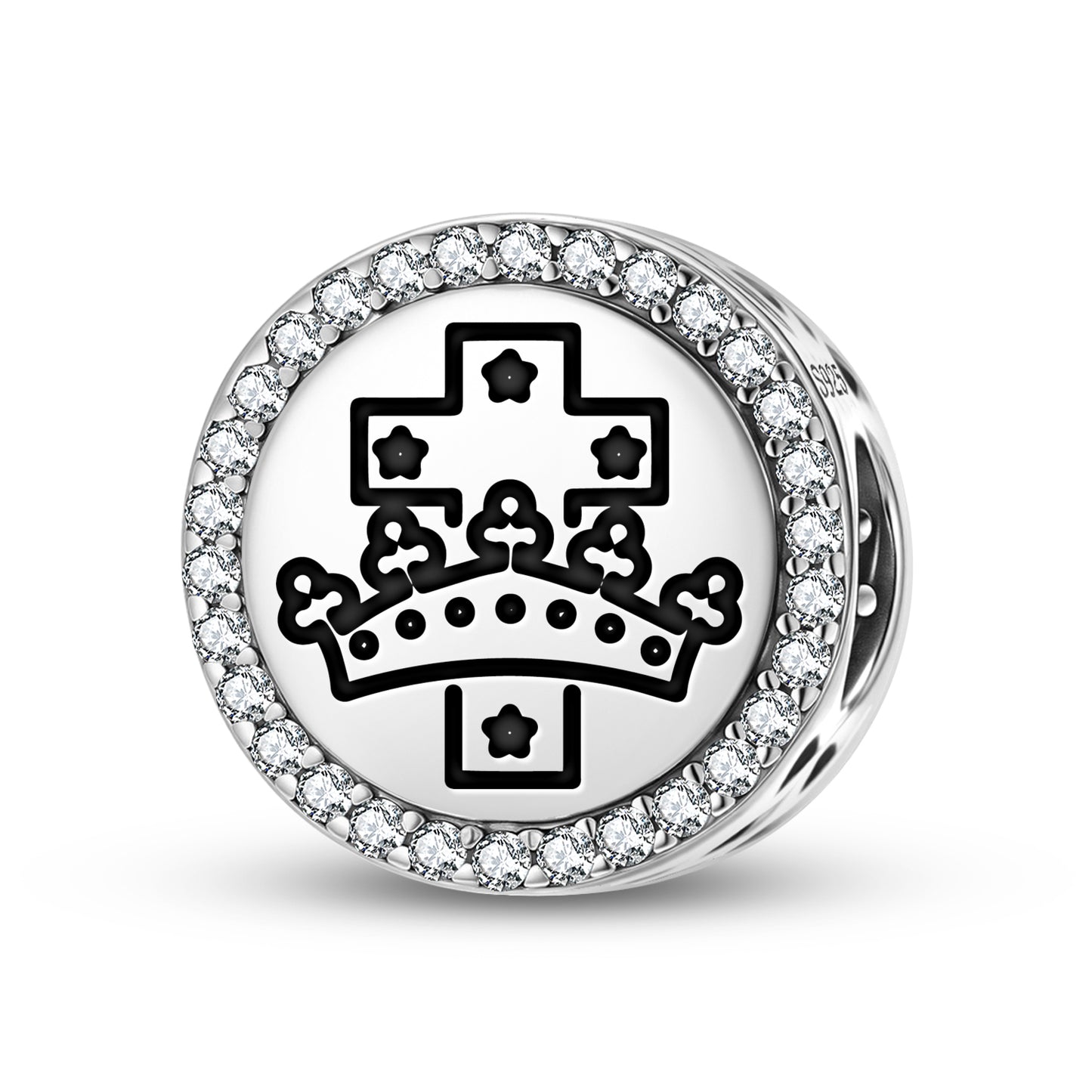 The Crown and The Cross Templar Symbols Charm