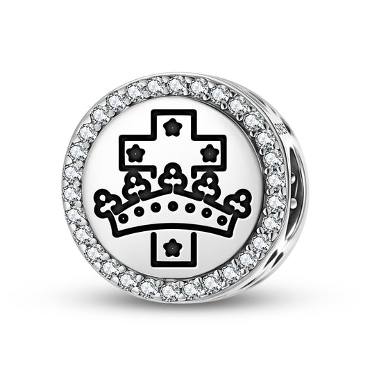 The Crown and The Cross Templar Symbols Charm