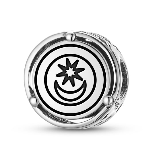 Star and Crescent Moon Templar Symbols Charm