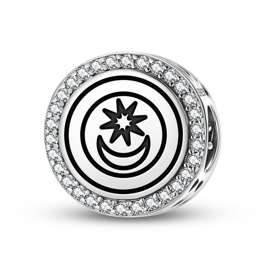 Star and Crescent Moon Templar Symbols Charm