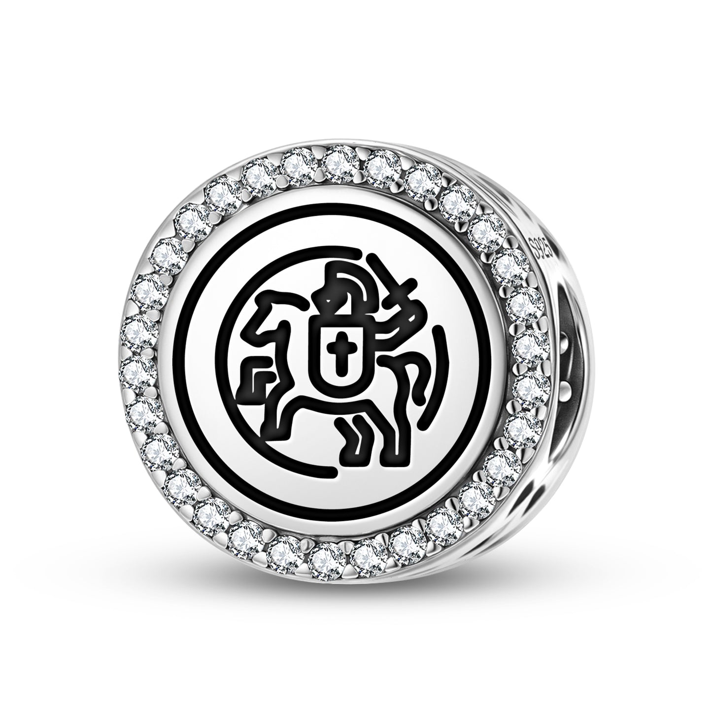 Knight on the Horse Templar Symbols Charm