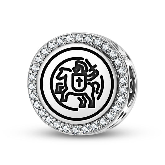 Knight on the Horse Templar Symbols Charm